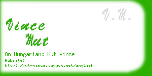 vince mut business card